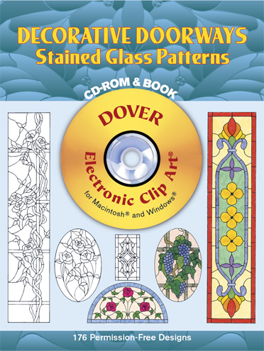 книга Decorative Doorways Stained Glass Patterns (Dover Electronic Clip Art), автор: Carolyn Relei